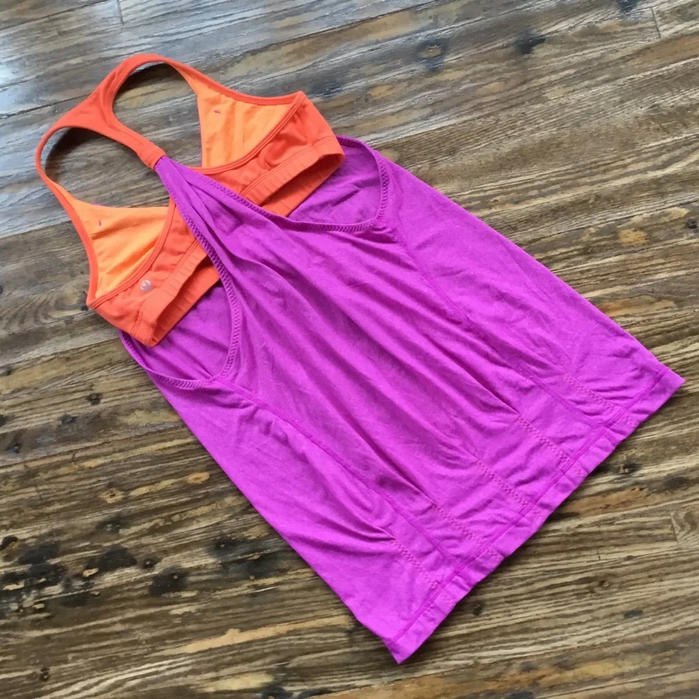 Lululemon Practice Freely Tank
Heathered Ultra Violet / Dazzling SZ 8 EUC - Picture 7 of 11